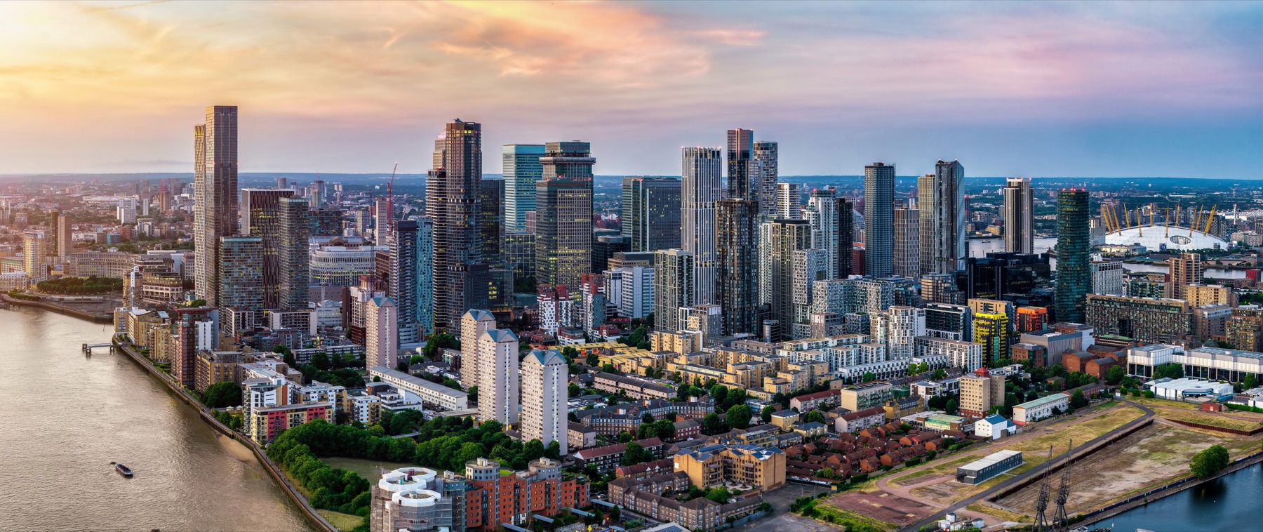 The London Borough of Tower Hamlets skyline